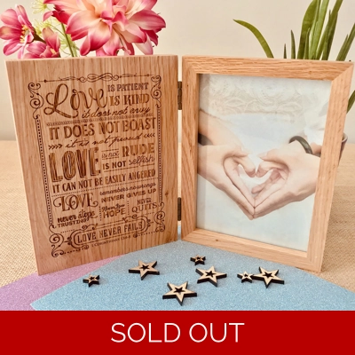 Personalised Love Is Patient Love Is Kind 5" x 7" Wedding Photo Frame title=
